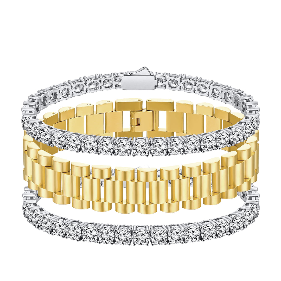 The Platinum Card Bracelet Stack - ALUXETTI