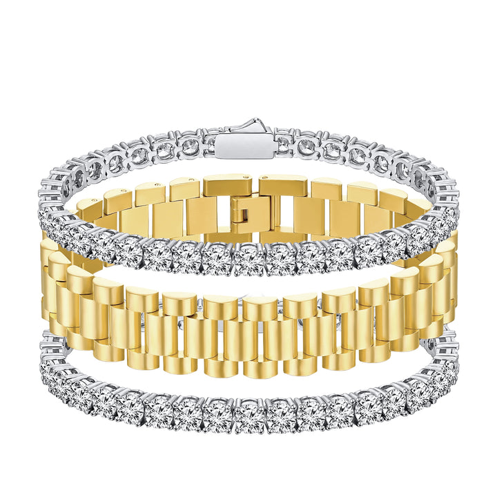 The Platinum Card Bracelet Stack - ALUXETTI