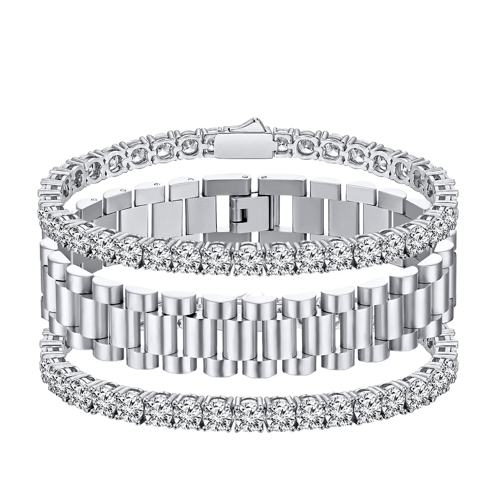 The Platinum Card Bracelet Stack - ALUXETTI
