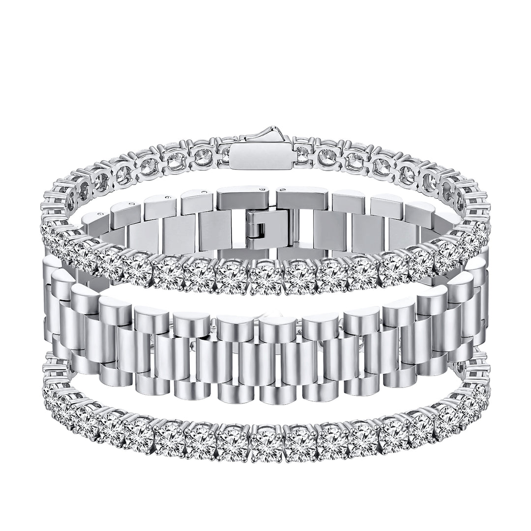 The Platinum Card Bracelet Stack - ALUXETTI