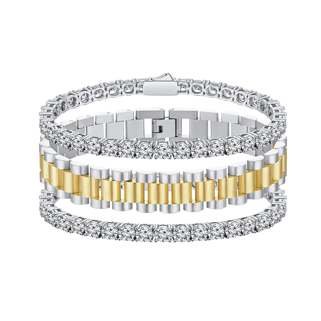 The Platinum Card Bracelet Stack - ALUXETTI