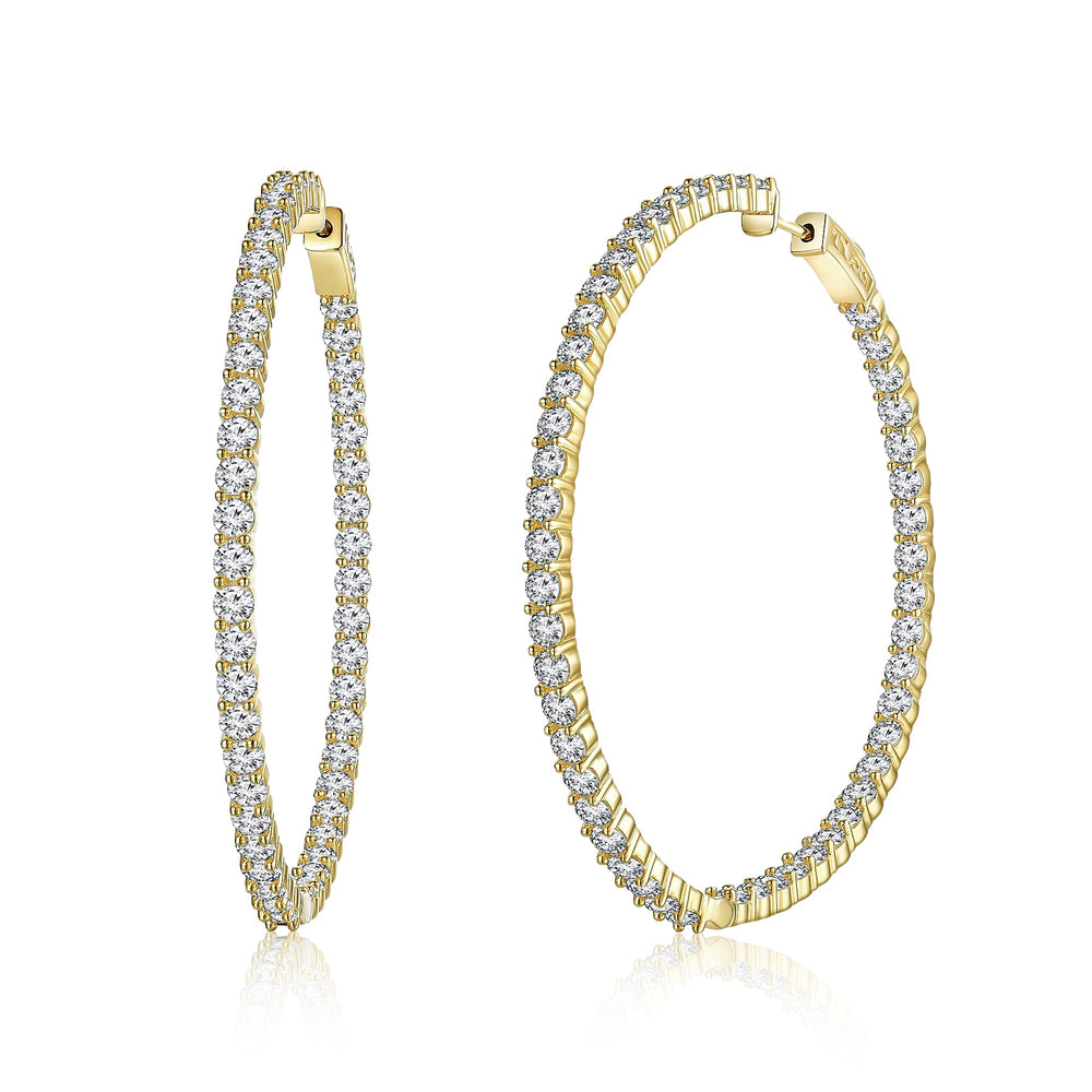 ALUXÈTTI First Class inside-out hoop earrings in Gold