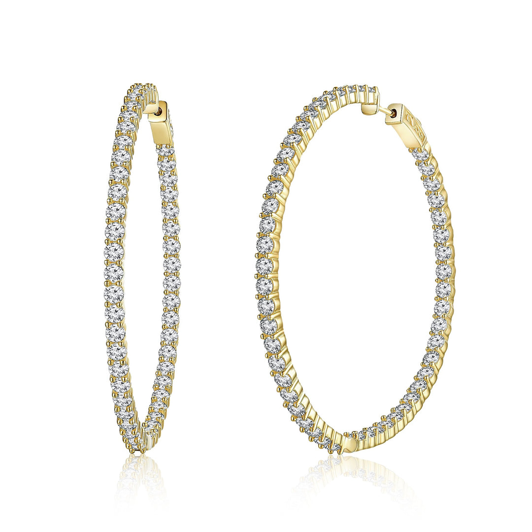 ALUXÈTTI First Class inside-out hoop earrings in Gold