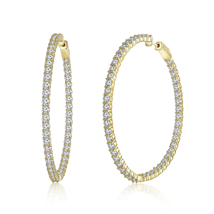 ALUXÈTTI First Class inside-out hoop earrings in Gold