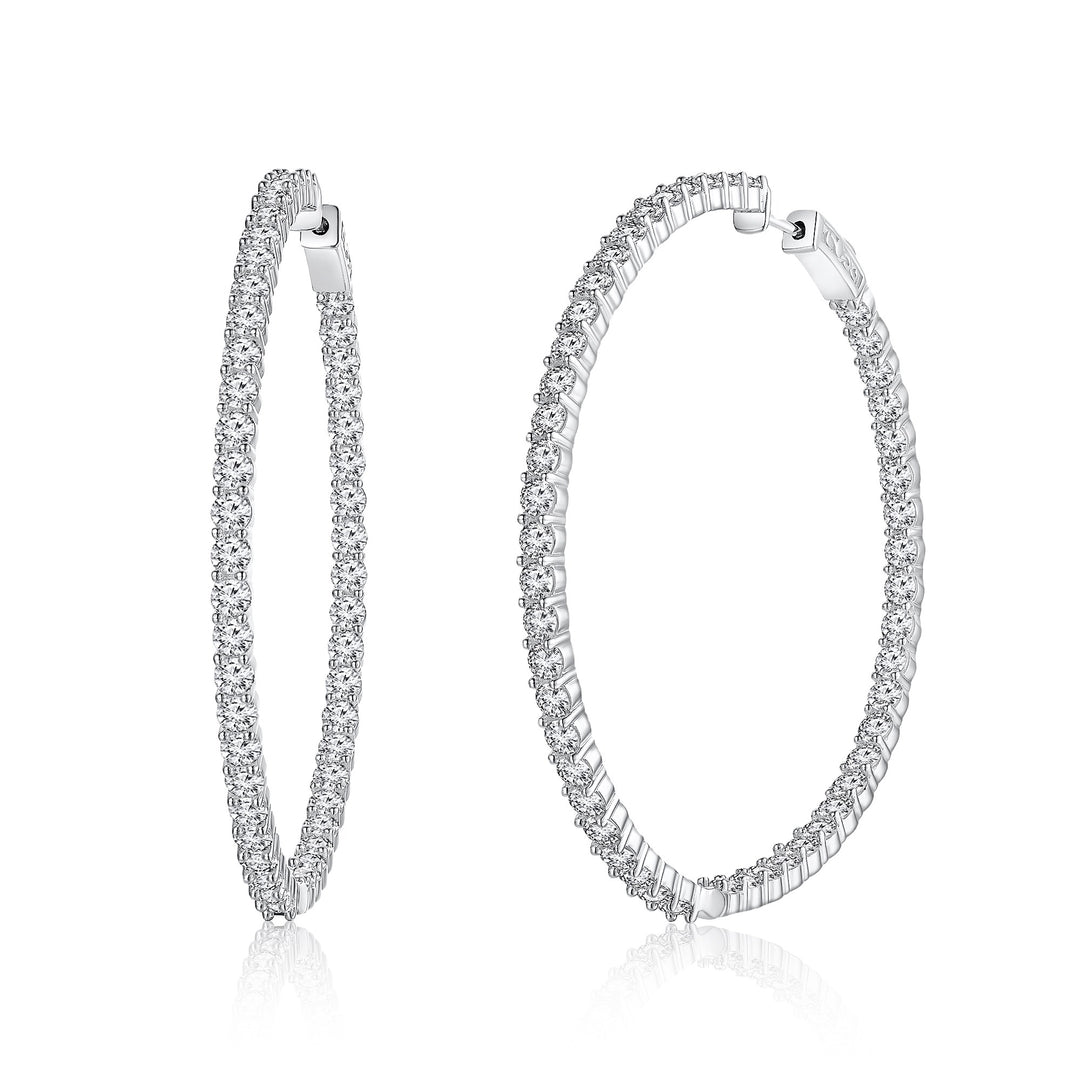 ALUXÈTTI First Class inside-out hoop earrings in Silver