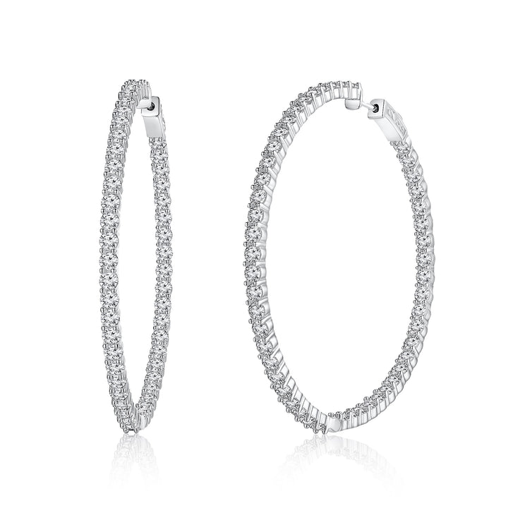 ALUXÈTTI First Class inside-out hoop earrings in Silver