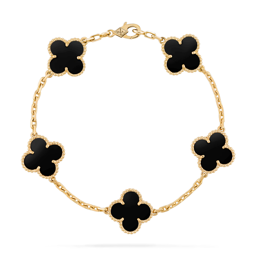 Luxe Clover Bracelet Gold and Black