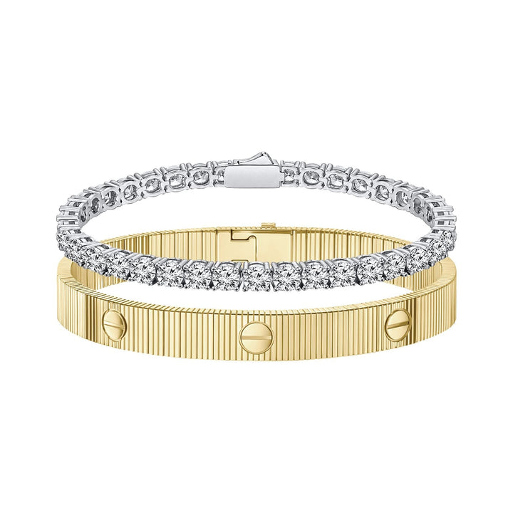 The Executive Suite Bracelet Stack in Gold